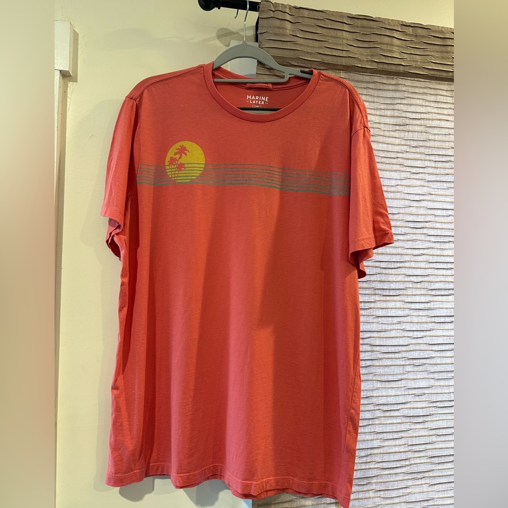 Marine Layer Red Sunset T shirt
